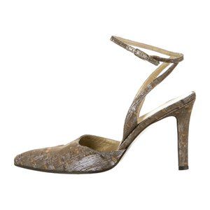 Yves Saint Laurent Metallic Slingback Pumps